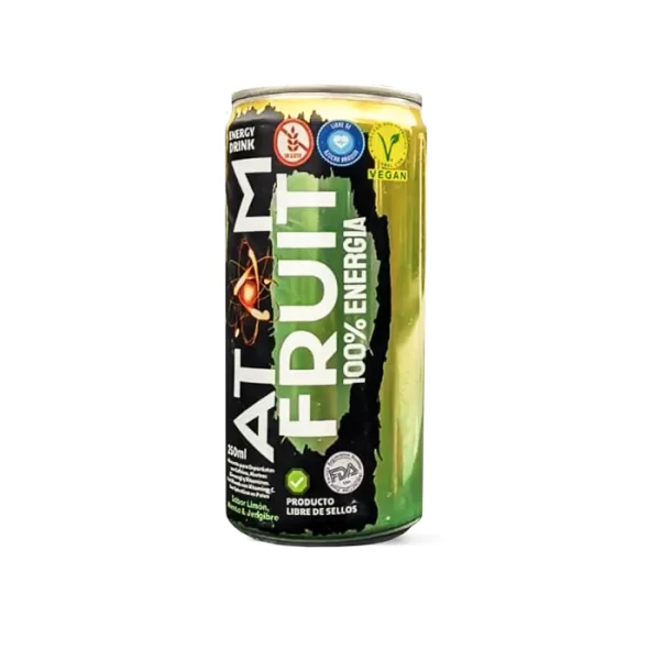 Energética Atom Fruit Limón, Menta y Jengibre (250 mL)