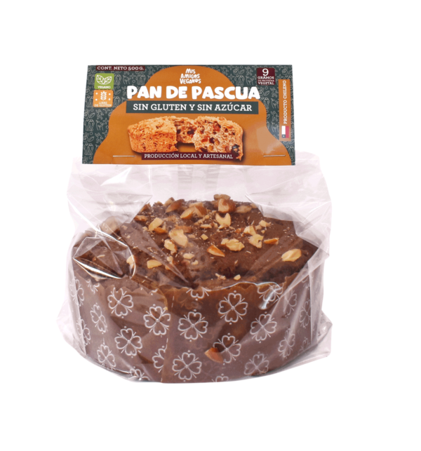 Pan de Pascua Vegano Sin Gluten y Sin Azúcar (500g) - Mis Amigos Veganos